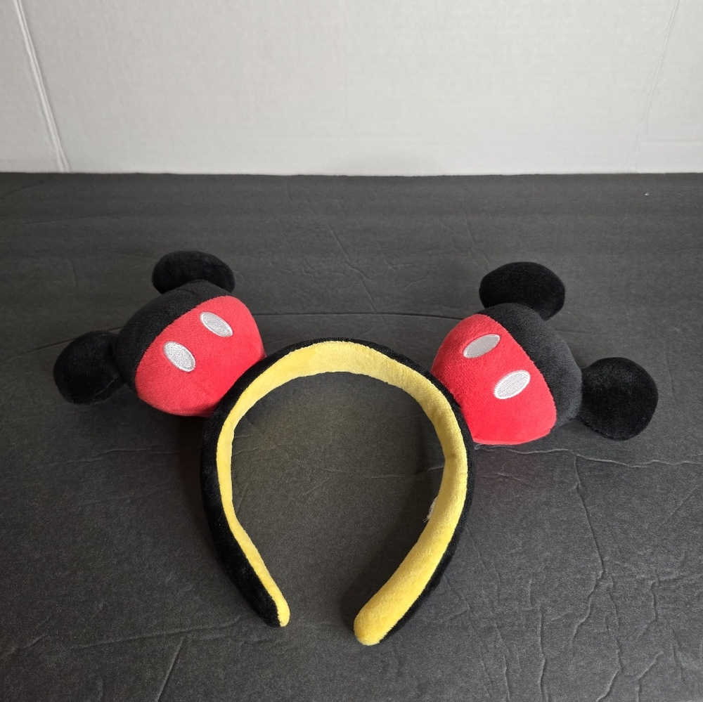 Disney Parks Original Mickey Mouse Plush Pants Headband Ears Adult Black Red